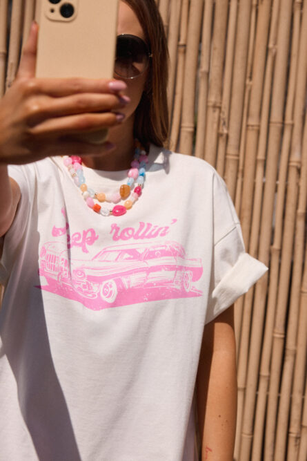 T-Shirt Lulu Pink Ride - obrazek 3