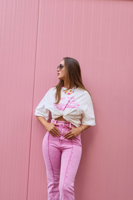 T-Shirt Lulu Pink Ride - obrazek 6